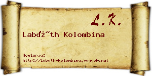 Labáth Kolombina névjegykártya
